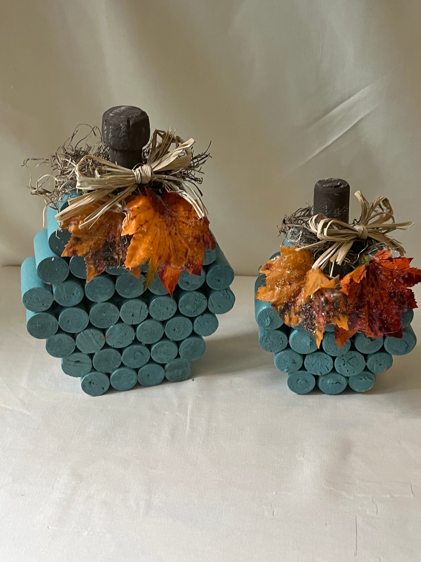 Teal Cork Pumpkins