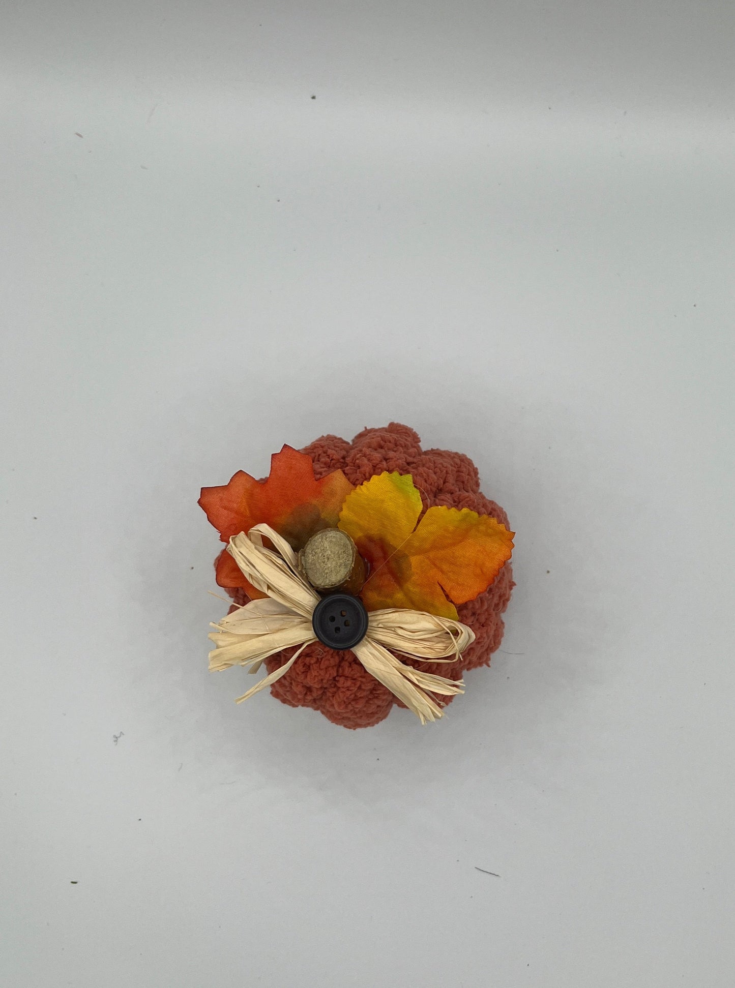 Orange thick yarn pumpkins