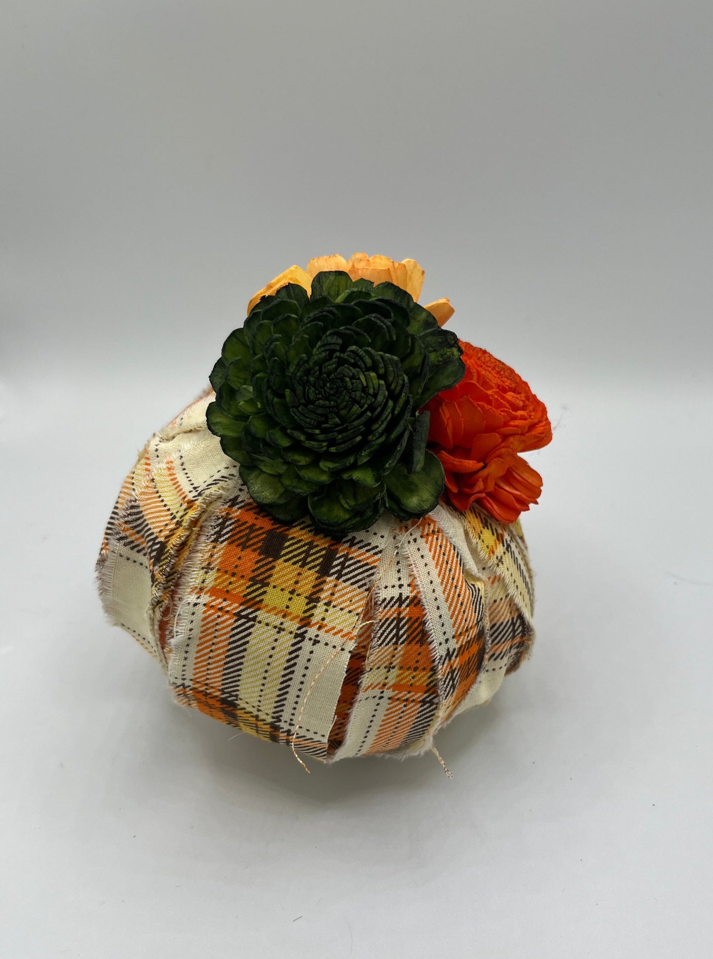 Mini Scrap Fabric Pumpkin