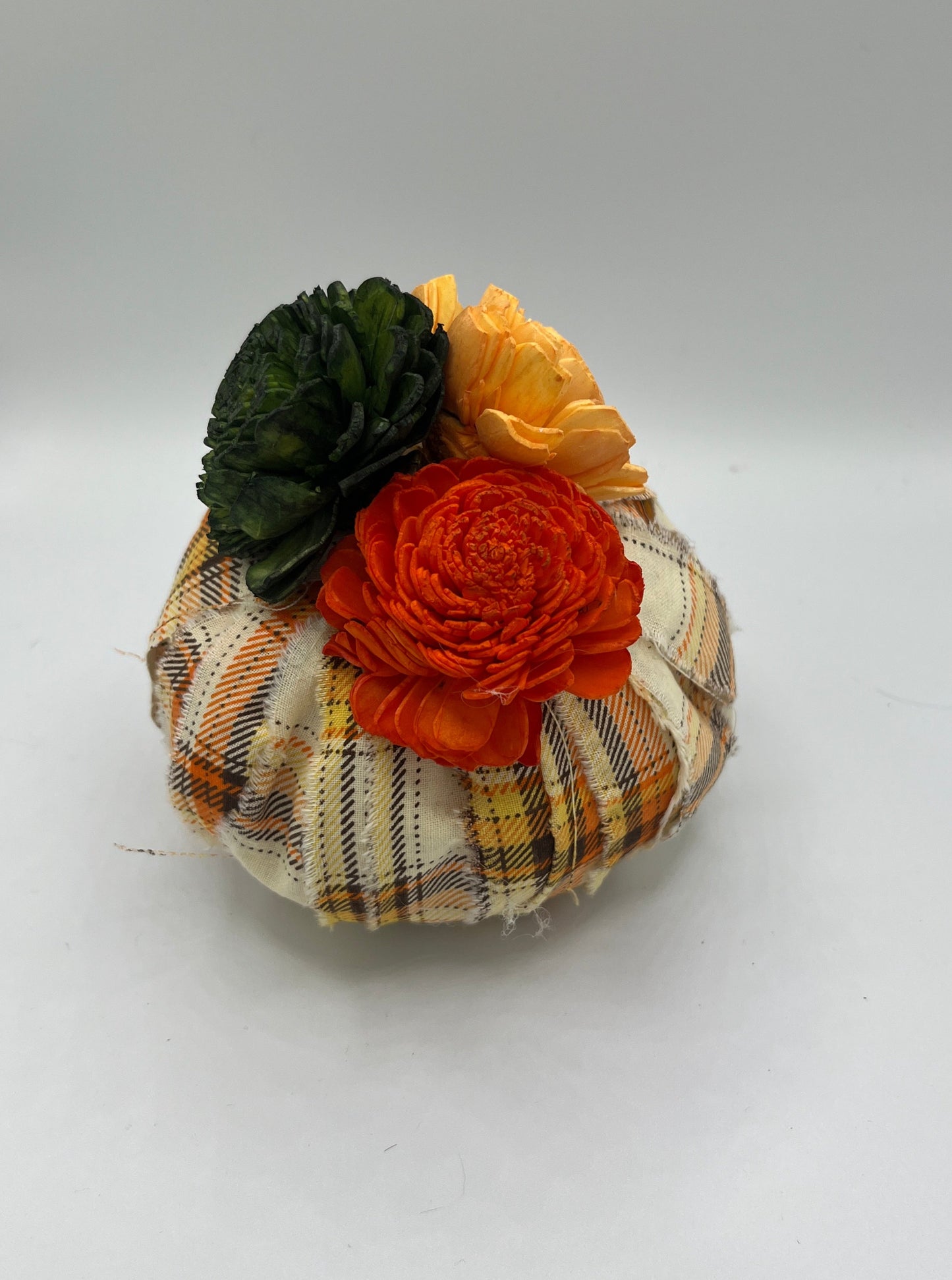 Mini Scrap Fabric Pumpkin