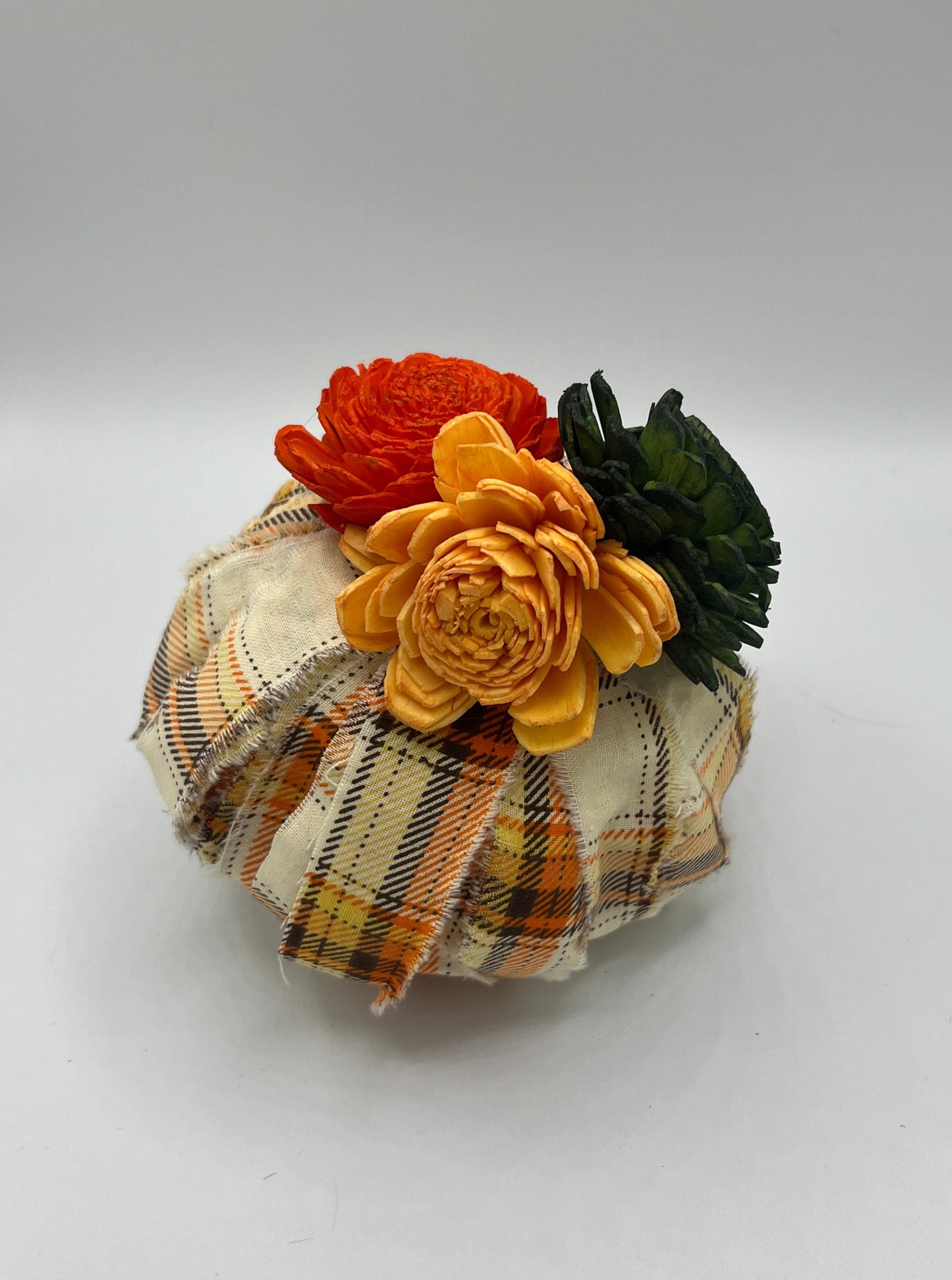 Mini Scrap Fabric Pumpkin