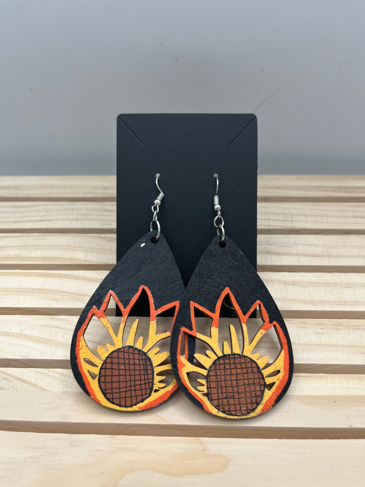 Sunflower teardrops dk orange/ med orange