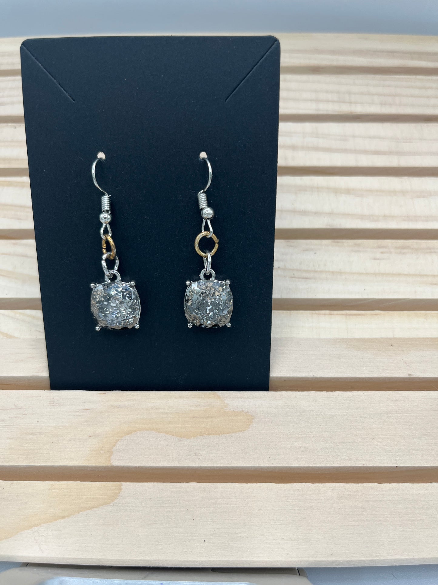 Smokey stone earrings