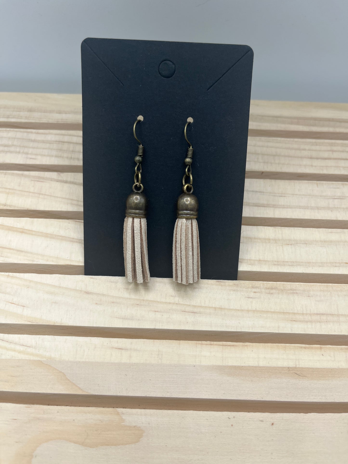 Off white tassel earrings