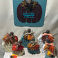 Teal Mini Fluffy yarn pumpkins