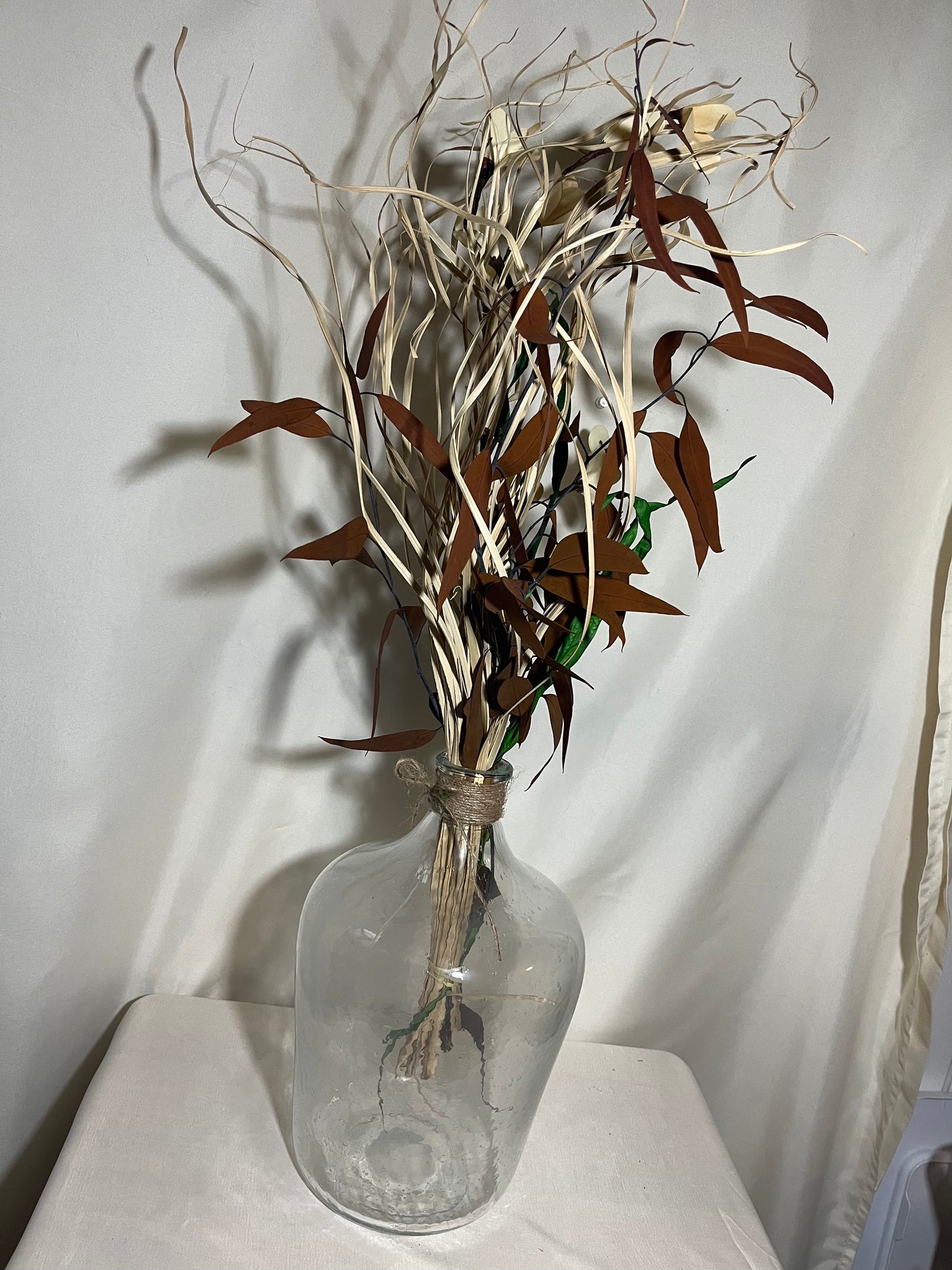 Blown Glass Jug with dried flowers