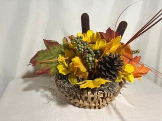 Small Fall Floral Basket