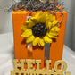 Hello Autumn Sunflower mini crate