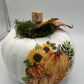 White Pumpkin with Sunflowers