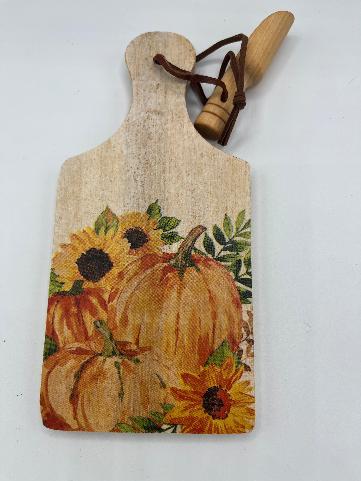 Sunflower and Pumpkin Mini Cutting Board