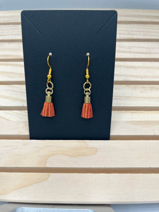 Mini Rust Tassel earrings