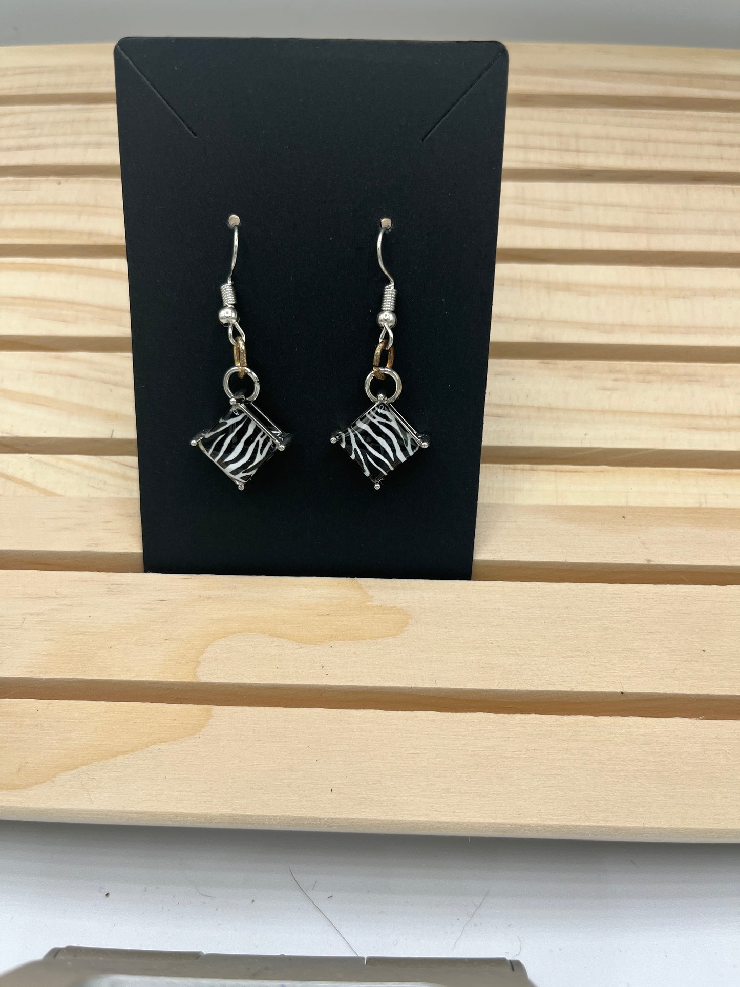 Zebra Print Earrings