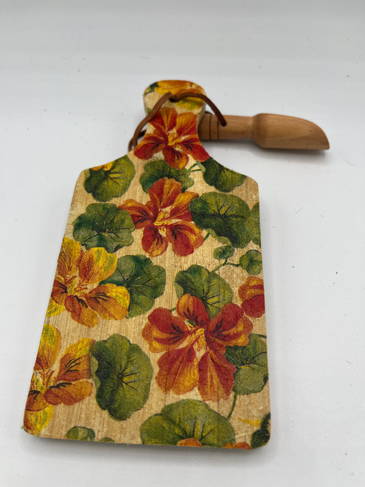 Orange and Yellow flower mini cutting board