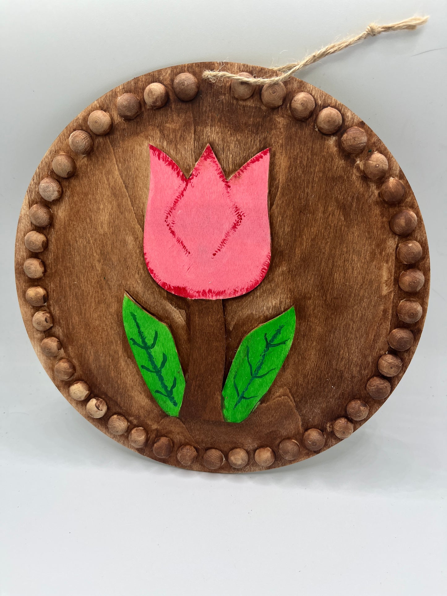 Round Tulip wall hanging