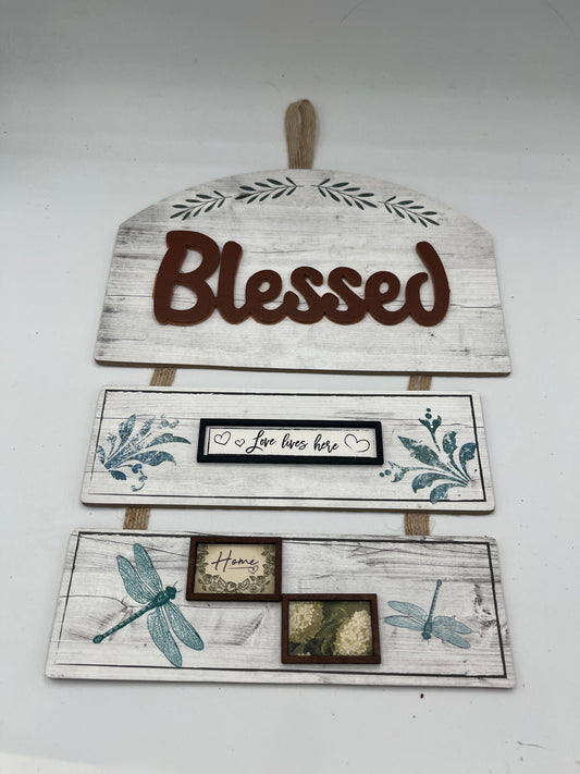 Blessed tiered sign