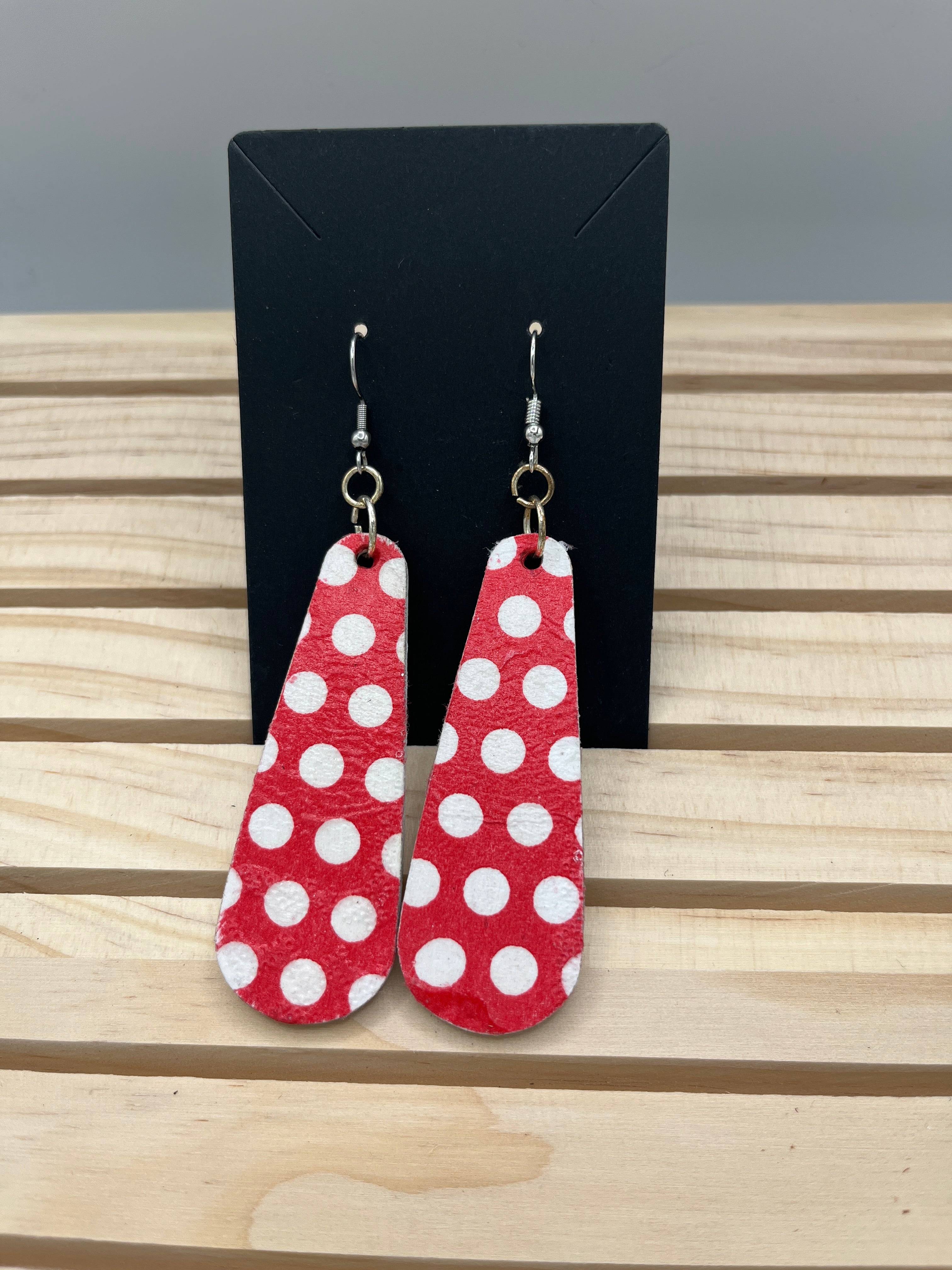 Red polka dot on sale earrings