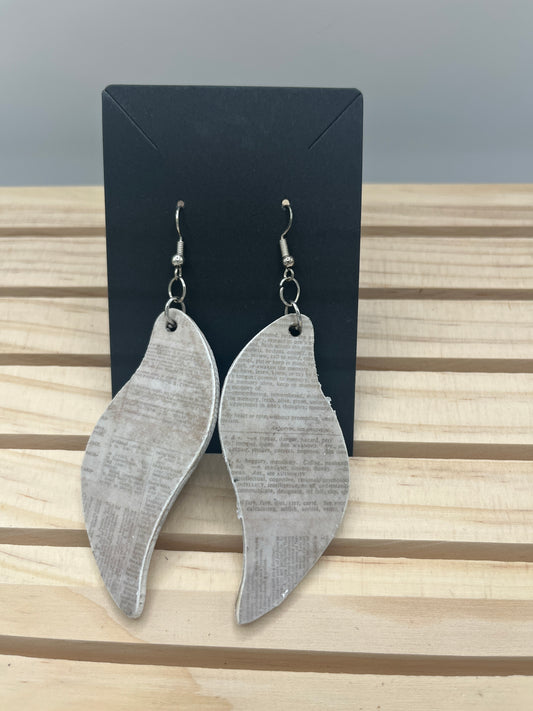 Newsprint earrings