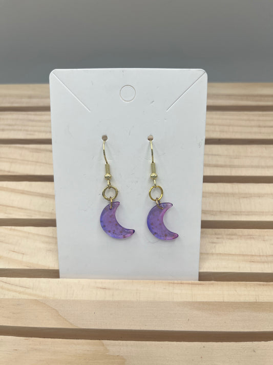 Purple Moon earrings