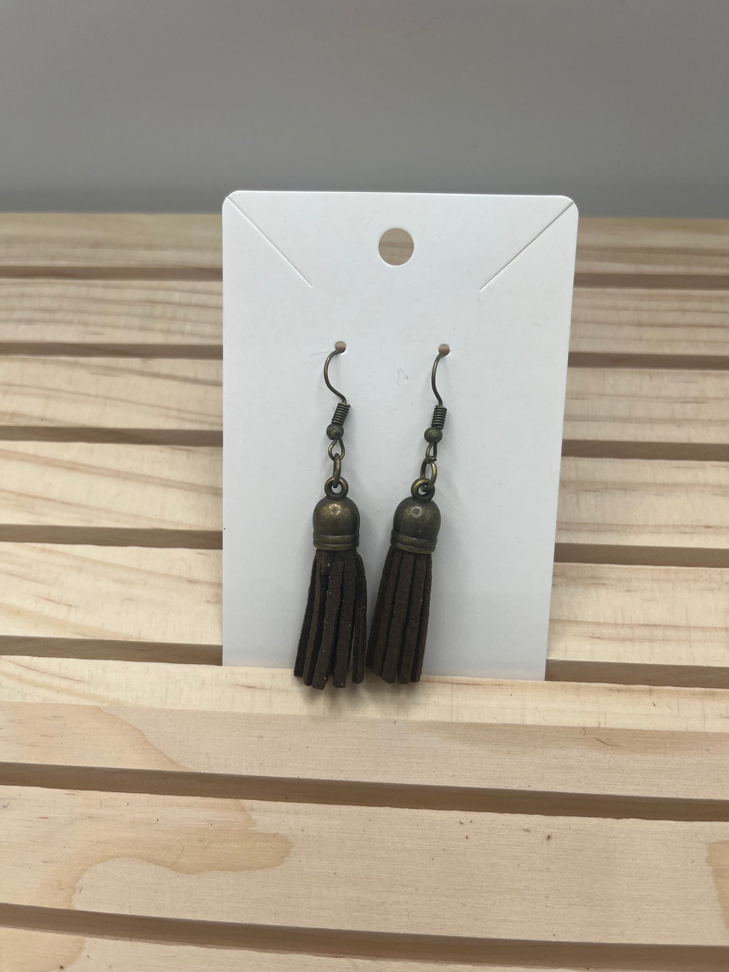 Brown tassel earrings