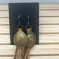 Leather Tan with sparkle Conchos earrings