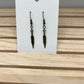 Brass slender feather earrings