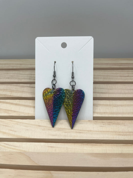 Rainbow Hearts earrings