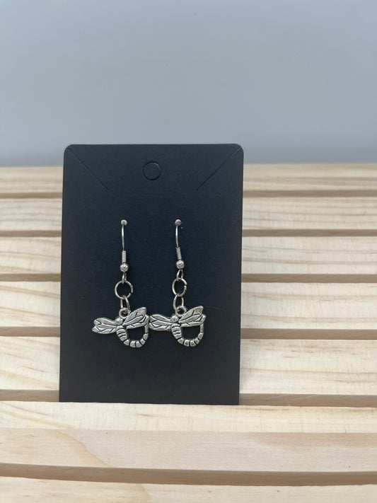 Silver plated Dragonfly earrings