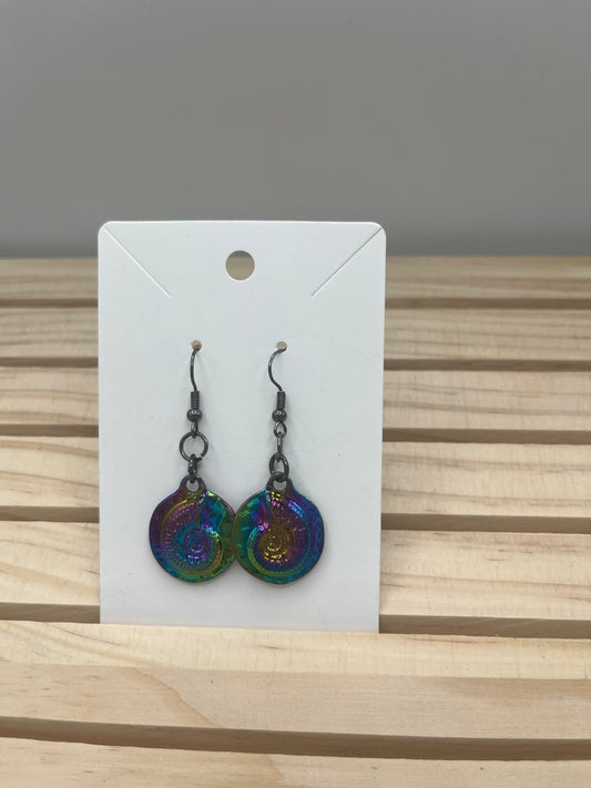 Multi colored swirl earrings